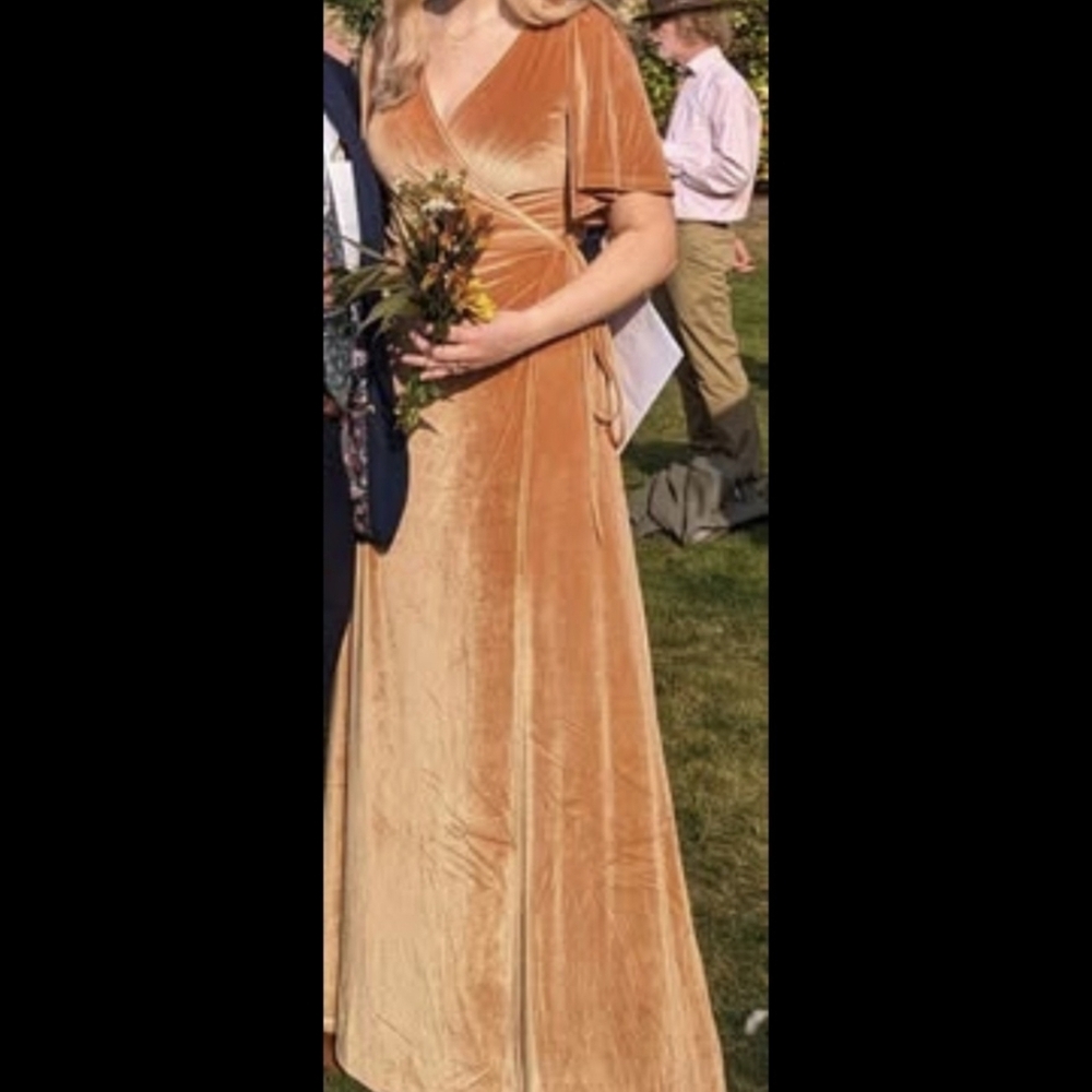 Baltic Born Velvet Wrap Maxi Dress - Golden Hour
